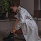 Faux Leather Trench Coat Milk