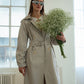 Faux Leather Trench Coat Milk