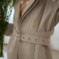 Faux Leather Trench Coat Milk