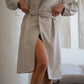 Faux Leather Trench Coat Milk