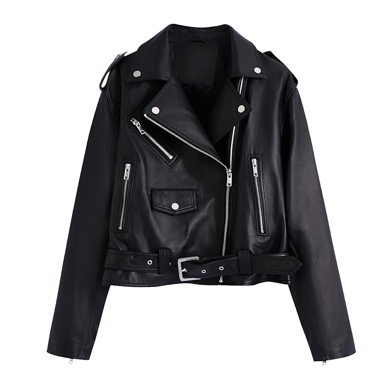 Warehouse biker jacket in clearance faux leather in black