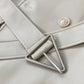 Faux Leather Trench Coat Milk